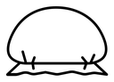Shower cap black outline icon