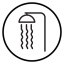 Shower head Black Outline icon