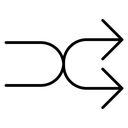Shuffle Arrows Crossing icon