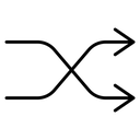 Shuffle Crossing Arrows icon