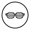 Shutter sunglasses icon