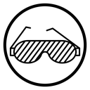 Shutter sunglasses icon