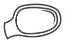 Side mirror Black Outline icon