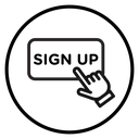 Sign Up Button Click icon