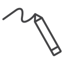 Signature Pen Line Black Outline icon
