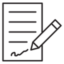 Signed contract icon