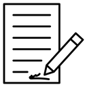 Signed contract icon