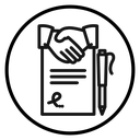Signed contract icon