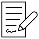 Signed contract icon