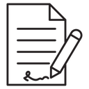 Signed contract icon