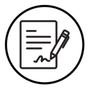 Signed contract icon