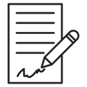 Signed document icon