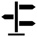 Signpost Three Arrows icon