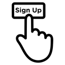 Signup Button Hand Click icon