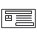 Single Chip Card Black Outline icon