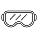Single Lens Goggles Black Outline icon