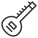 Sitar Black Outline icon