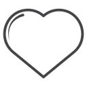 Sketched Heart Black Outline icon