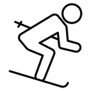 Skii Black Outline icon