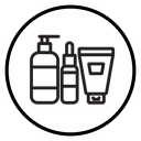 Skincare products Black Outline icon
