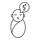 Sleeping baby icon