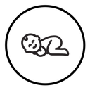 Sleeping baby icon