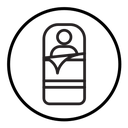 Sleeping bag icon