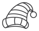 Sleeping hat Black Outline icon