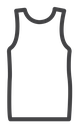 Sleeveless shirt Black Outline icon
