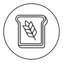 Slice of wheat bread icon