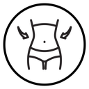 Slim, weight loss Black Outline icon