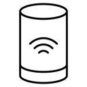 Smart Speaker Wifi Waves icon