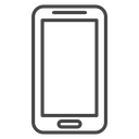 Smartphone Home Button Black Outline icon