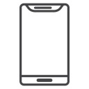 Smartphone Home Button Black Outline icon