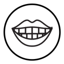 Smile with teeth icon