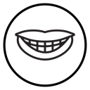 Smile with teeth icon