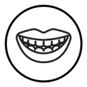 Smile with teeth icon
