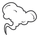 Smoke steam silhouette icon
