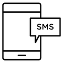 SMS Black Outline icon