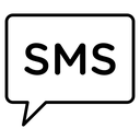 SMS Black Outline icon
