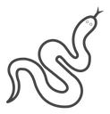 Snake Black Outline icon
