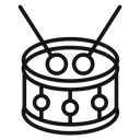 Snare Drum Black Outline icon