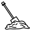 Snow and shovel icon