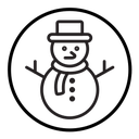 Snow man icon