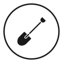 Snow shovel icon