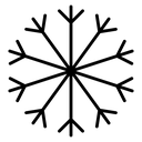 Snow Six Point Snowflake icon