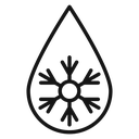 Snowflake droplets icon