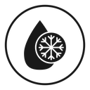 Snowflake droplets icon