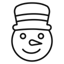 Snowman head 4 icon