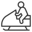 Snowmobile sport icon